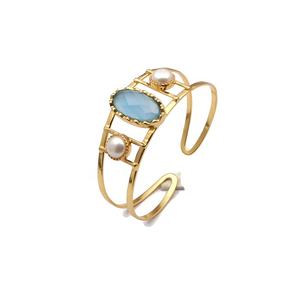 Brazalete de lapislázuli, joyería, chapado en oro brazalete azul ovalado, pulsera minimalista de piedras preciosas de amatista púrpura, regalo de joyería - Product Image 6