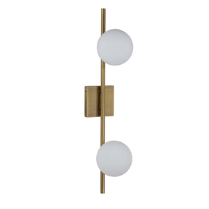 <span class=keywords><strong>Applique</strong></span> <span class=keywords><strong>murale</strong></span> de chevet à 2 globes en <span class=keywords><strong>laiton</strong></span> brossé pour chambre à coucher, du fabricant American Inn Hotel Project Light Fixture - Product Image 5
