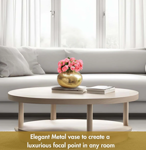 Maceta de metal de lujo que sirve como un acento decorativo moderno para su espacio vital, jardín o interior de oficina - Product Image 4