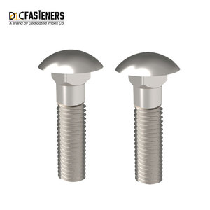 สลักเกลียวหัวกลมแบบคาร์ริจชุบสังกะสีแบบจุ่มร้อน OEM ขนาด M6 x 150 มม. - Product Image 5