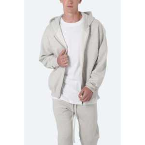 Sweat à Capuche Basique à Fermeture Éclair-Gris - Product Image 5