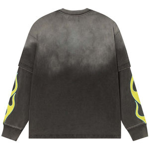 Colección para hombre, Sudadera con capucha de lavado ácido de gran tamaño personalizada, Sudadera con capucha de algodón pesado, cuello con capucha de algodón de punto 100% - Product Image 6