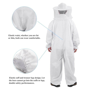 Traje de Apicultura de Algodón de Alta Calidad Hecho a Medida, Mangas Largas, Ventilación, Protección Anticorte, Hecho en Pakistán, Servicio OEM Disponible - Product Image 4