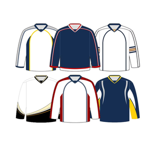 Maillot de hockey sur glace personnalisé à séchage rapide, respirant, imprimé, haute qualité, 100 % polyester, anti-bactérien, pour adulte, avec nom d'équipe personnalisé, faible MOQ - Product Image 3
