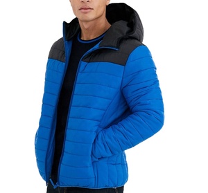 OEM Wholesale Customized Logo 100% Polyester Winter <b>Jacket</b> Premium Quality New Fashion Stand Collar and Hooded Puffer For Men - Product Image 1