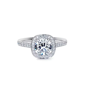 10k Yellow Gold, Rose Gold & White Gold <b>Cushion</b> Cut Lab Grown Diamond <b>Wedding</b> <b>Ring</b> <b>Cushion</b> Cut Diamond Engagement <b>Ring</b> for Her - Product Image 1