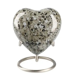 Urna con forma de corazón recubierta de diseño Premium para mascotas y adultos, cenizas de cremación, antideslizantes, decorativas, nuevas urnas de corazón antiguas europeas - Product Image 1