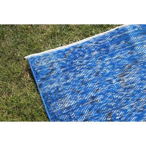 Alfombra Turca Vintage de 4.8x8 pies (147x243 cm), Alfombra Floral Azul y Negra - Product Image 5