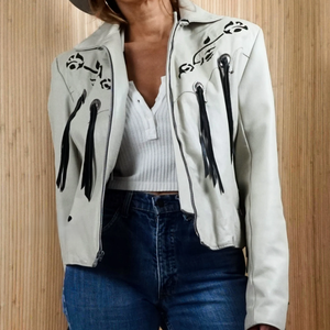 Fresh Article Customer Demand Design Zipper Leather Jacket High Demand Products Vintage Genuine Leather Jacket <b>For</b> Female - Product Image 2