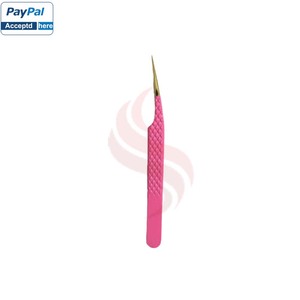 Kit profesional para extensiones de pestañas Herramientas de maquillaje 4 piezas Calidad Premium Mango recubierto de polvo Rosa Punta dorada Calidad Premium - Product Image 4