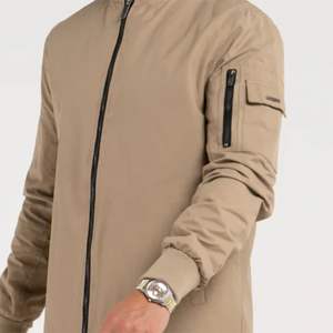 Man Jackets <b>Sand</b> Longline Bomber Jacket Regular Fit with Baseball Collar, Multiple Pockets and Sleek Modern Appeal - Product Image 6