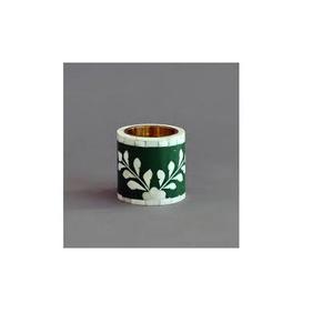 Candelabro con incrustaciones de hueso, soporte de vela de color verde, tamaño Mini, para interior, superventas - Product Image 1