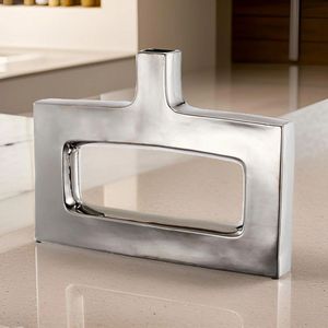 Vase à fleurs intérieur en métal moderne et fait à la main en acier inoxydable pour décoration intérieure ou hôtels/restaurants - Product Image 6