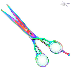 Tijeras de Peluquería de Acero Inoxidable de Alta Calidad con Hoja Afilada para Diestros, Mango Mediano, Diseño Único para Salón de Belleza - Product Image 3