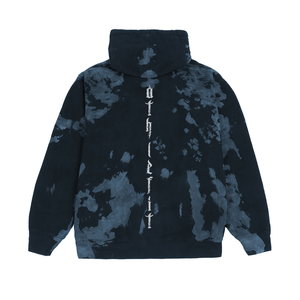 Sudadera con capucha de lana de alta calidad para hombre, técnica personalizada de teñido anudado con lavado ácido, sudaderas con capucha de hombro caído de gran tamaño - Product Image 6