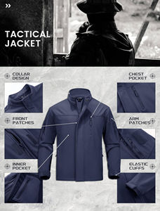 Veste coupe-vent de qualité supérieure pour hommes coupe-vent tactique randonnée Bomber Softshell vestes respirant fabriqué au Pakistan 2025 - Product Image 2