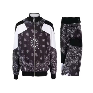 Ensemble de survêtement unisexe 100 % coton, deux pièces, longueur intégrale, respirant, léger, grande taille, avec sweat à capuche et pantalon cargo/jogger - Product Image 1