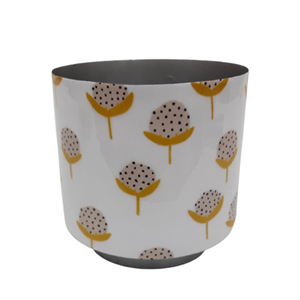 Meilleure vente élégante jardinière en métal autocollant émail avec couleur argent pour la décoration intérieure de table de luxe d'intérieur en gros en vrac - Product Image 1