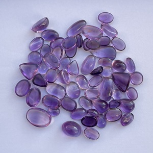 10mm 20mm 30mm Améthyste Naturelle Lisse Ronde Ovale Poire Dos Plat Cabochon Taille Libre Gemme En Gros Lâche Semi Précieux - Product Image 4