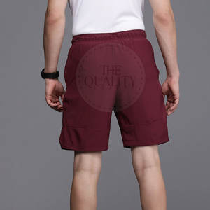 Shorts légers en gros pour hommes confortables 100% coton solide décontracté Anti-rides taille élastique fermeture à cordon pour en ligne - Product Image 2