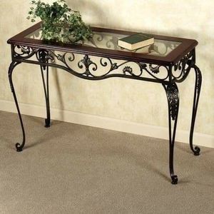 Grande table console en métal robuste pour l'entrée et le salon, parfaite pour le rangement et la décoration de la maison élégante - Product Image 2