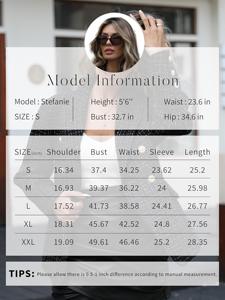 Blazers en tweed pour femmes, vestes décontractées à double boutonnage et à manches longues, tenues de travail ouvertes sur le devant - Product Image 5