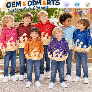 RTS/OEM/ODM Sweat à capuche bleu clair à manches longues pour garçons, Ensembles de vêtements pour tout-petits garçons, Vêtements pour adolescents garçons - Product Image 1
