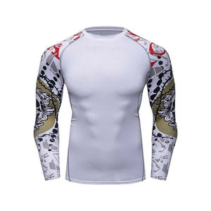 Poliéster Spandex Hecho OEM Manga larga Hombres Personalizado Rash Guard Hombres Venta al por mayor Rash Guards - Product Image 1