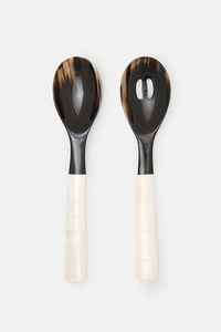 ชุดช้อนสลัดสลัดแบบคลาสสิกเป็นมิตรกับสิ่งแวดล้อมด้ามจับแตรสำหรับร้านอาหารในโรงแรมเครื่องใช้ที่มีสไตล์ - Product Image 4