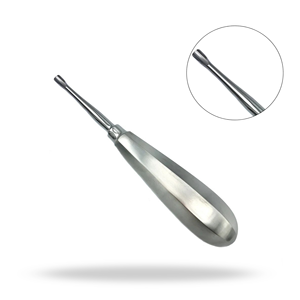 Elevador Dental Quirúrgico de Punta de Ala de 5.1mm, Mango Grande 505, para Extracción Dental y Elevación de Raíces - Product Image 1