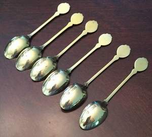 Cuillère de service de restaurant ensemble de couverts en acier inoxydable poli doré ustensiles de cuisine ensembles de cuillères de mariage fabriqués à partir de l'Inde - Product Image 4