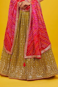 Buena calidad nuevo color increíble Georgette de moda con lentejuelas trabajo Lehenga Choli fabricante de la India al precio más bajo - Product Image 2