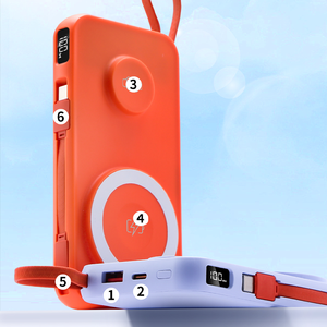 Casque de montre téléphone <span class=keywords><strong>portable</strong></span> 3-en-1 Powerbank <span class=keywords><strong>Portable</strong></span> Mini Power Bank 20000mAh Pour 15W <span class=keywords><strong>Chargeur</strong></span> sans fil magnétique pour téléphone - Product Image 4