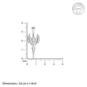 Oxidised Silver Phantom Edge <b>Pendant</b> <b>Necklace</b> with Box Chain <b>Fashion</b> Accessory for Him - Product Image 4