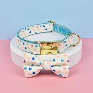 Accesorios para mascotas, <span class=keywords><strong>Collar</strong></span> de lujo personalizable de poliéster para perro, <span class=keywords><strong>Collar</strong></span> ajustable con estampado Floral para mascotas para entrenamiento - Product Image 2