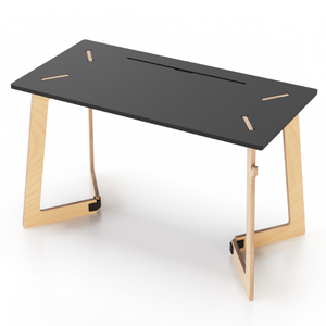 Organizzatore da scrivania in legno naturale di fabbricazione italiana scuola eco-friendly in compensato di betulla e mdf colorato valchromat per ufficio - Product Image 3