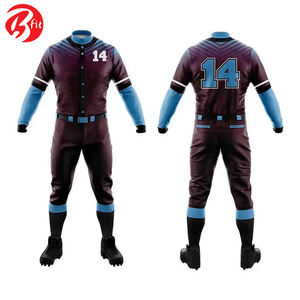 ชุดเบสบอลสำหรับผู้ชายดีไซน์ที่แตกต่างกันชุดเบสบอลพิมพ์ชื่อโลโก้ชื่อทีมพิมพ์ซับลิเมต - Product Image 4