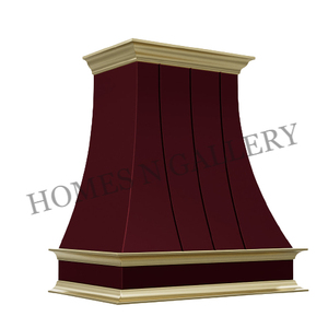 Hotte de cuisine murale en acier inoxydable, style antique et moderne, faite à la main et personnalisée, avec rivets à sangle, pour îlot de cuisine - Product Image 4