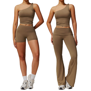 Traje de yoga para mujer Ropa de yoga cómoda informal Correr Deportes Fitness Conjunto de 2 piezas - Product Image 1