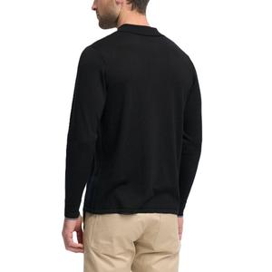 Vente en gros de polos à manches longues personnalisés pour hommes de haute qualité 100% coton automne nouveau design respirant tissu tricoté décontracté solide - Product Image 2