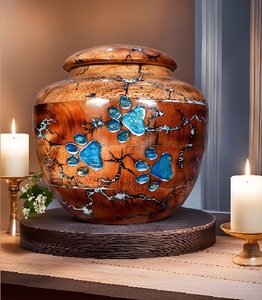 Nuevo hermoso diseño, la urna de madera más vendida, urna de cremación de Metal con colores y tamaños personalizados para el hogar con un tamaño de 6x6 pulgadas - Product Image 3