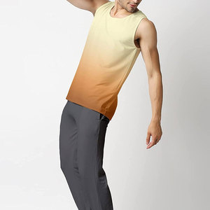 Camiseta sin mangas de verano personalizada para hombre, 100% algodón tejido de secado rápido, ropa deportiva ajustada de talla grande, camiseta sin mangas de corte de verano para - Product Image 4