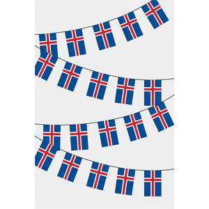 พวงธงไม้รูปสี่เหลี่ยมผืนผ้าไอซ์แลนด์ - Product Image 1