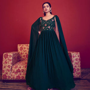 Vêtements de soirée Georgette Salwar Kameez pour femmes par l'exportateur indien FABZONE Modern Design en stock - Product Image 1