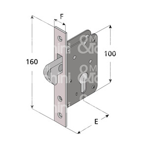 ตัวล็อคตะขอด้านหน้าชุบทองเหลืองไม่รวมรูปทรงกระบอก - Product Image 1