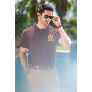 เสื้อโปโลชาย ZOLTAN ผ้าโพลีเอสเตอร์ 100% ระบายอากาศได้ดี แบบ Oxford สีเข้ม ปักลายสัตว์ ทรงเข้ารูป ไซส์ XL สำหรับเล่นกอล์ฟ ฤดูร้อน แขนสั้น - Product Image 4