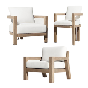 Canapé d'extérieur canapé de jardin moderne en bois de teck meubles de patio canapé avec coussins usine directe d'Indonésie - Product Image 5