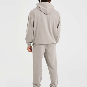 เสื้อฮู้ดโอเวอร์ไซส์สำหรับผู้ชายผ้าคอตตอนผ้าลินินพิมพ์ลายสไตล์สตรีทแวร์โอเวอร์ไซส์ - Product Image 3