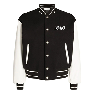 Chaqueta Universitaria de Béisbol Más Popular, Logotipo Personalizado, Diseño Frontal con Impresión, Cuello Alto de Lona, Reversible, Ecológica para Hombre - Product Image 4