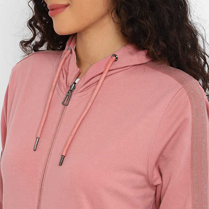 Chándales transpirables de gran tamaño con cremallera y estampado personalizado para mujer, conjunto de dos piezas de ropa de mujer - Product Image 4